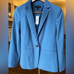 Ann Taylor One Button Blazer in Cornflower Blue Sz 0